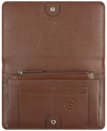 Кошелёк женский BUGATTI Lady Top, коньячный, натуральная воловья кожа, 19,5х2х11,2 см