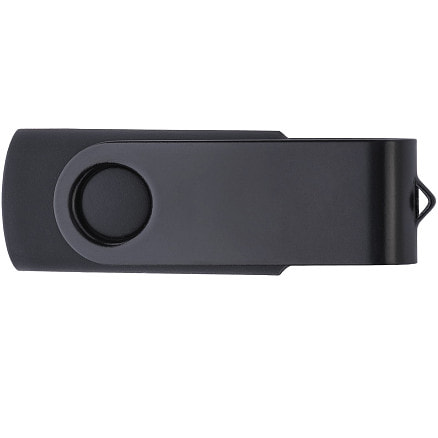 Флеш накопитель USB 2.0 Twister 16GB, пластик Софт Тач/металл, черный/черный