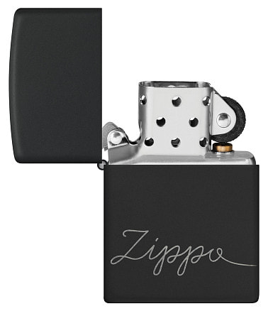Зажигалка ZIPPO Classic с покрытием Black Matte, латунь/сталь, черная, матовая, 38x13x57 мм