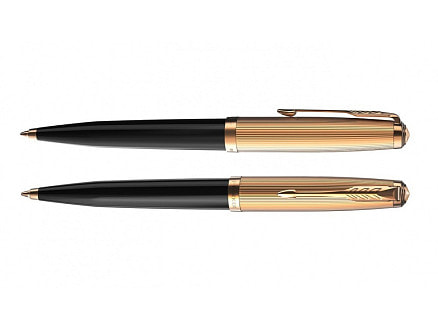 Шариковая ручка Parker 51 DELUXE BLACK GT, стержень: M, цвет чернил: black, в подарочной упаковке.