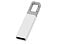 Флеш-карта USB 2.0 16 Gb с карабином Hook, белый/серебристый small_img_1