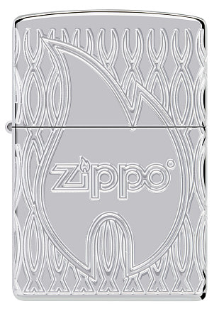 Зажигалка ZIPPO Armor® с покрытием High Polish Chrome, латунь/сталь, серебристая, 38x13x57 мм