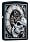 Зажигалка ZIPPO Skull Clock с покрытием Black Matte, латунь/сталь, чёрная, матовая, 38x13x57 мм_ЧЕРНЫЙ