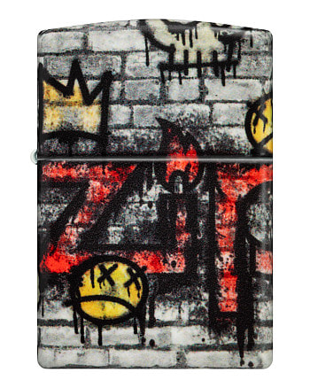 Зажигалка ZIPPO Graffiti King с покрытием 540 Matte, латунь/сталь, разно