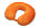Подушка Basic из микрофибры с эффектом памяти U-shape, оранжевый NEW_оранжевый