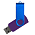 Флеш накопитель USB 2.0 Twister Сolor Mix 16GB, пластик Софт Тач/металл, фиолетовый/синий_фиолетовый 9