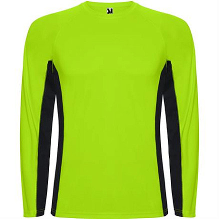 Спортивная футболка SHANGHAI L/S мужская, ФЛУОРЕСЦЕНТНЫЙ ЗЕЛЕНЫЙ/ЧЕРНЫЙ S