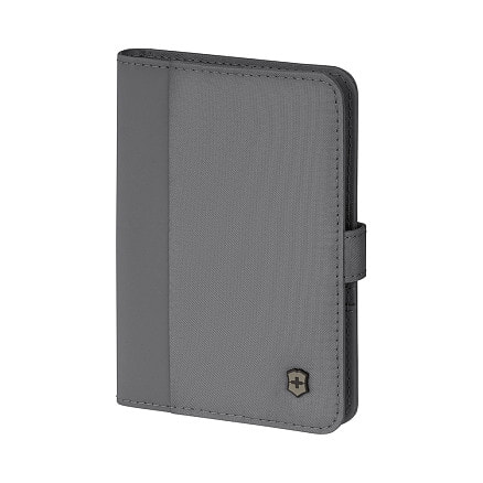 Обложка для паспорта VICTORINOX Travel Essentials, с защитой от сканирования RFID, серая, полиэстер, 11x1x15 см