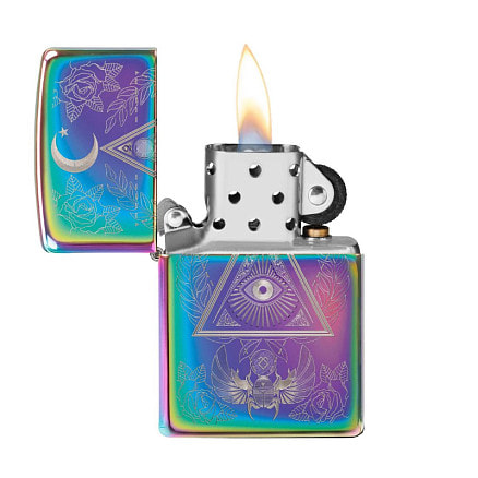 Зажигалка ZIPPO Classic с покрытием Multi Color, латунь/сталь, разно