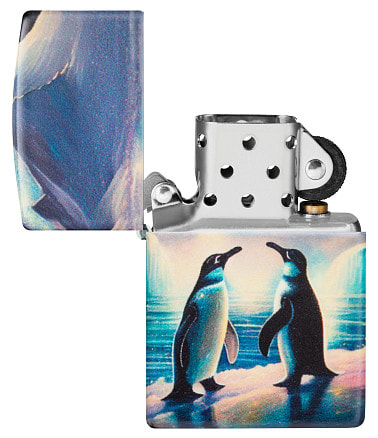 Зажигалка ZIPPO Penguin с покрытием Glow In The Dark Green, латунь/сталь, разно