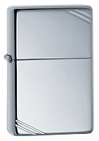 Зажигалка ZIPPO Vintage™с покрытием High Polish Chrome, латунь/сталь, серебристая, 38x13x57 мм