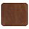Шеврон Rectangle Smooth Leather размер 40*35 мм, коричневый, со скругленными углами_КОРИЧНЕВЫЙ
