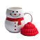 Кружка SNOWMAN с крышкой, белый с красным, 380мл, фарфор, силикон small_img_3