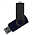 Флеш накопитель USB 2.0 Twister Assembly 16GB, пластик Софт Тач/металл, черный/черный_черный