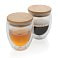 Набор стаканов из боросиликатного стекла с двойными стенками и бамбуковой крышкой, 250 мл, 2 шт. small_img_4