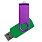 Флеш накопитель USB 2.0 Twister Сolor Mix 16GB, пластик Софт Тач/металл, зеленый/фиолетовый_ЗЕЛЕНЫЙ 5