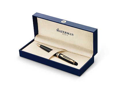 Ручка шариковая Waterman Expert 3 Black Laque GT M, черный/золотистый