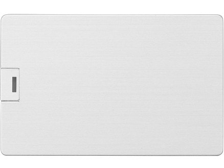 Флеш-карта USB 2.0 16 Gb в виде металлической карты Card Metal, серебристый