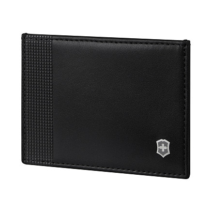 Визитница VICTORINOX Altius Alox с защитой от сканирования RFID, чёрная, натуральная кожа, 8x1x10 см