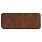 Шеврон Rectangle Smooth Leather размер 50*20 мм, коричневый, со скругленными углами_КОРИЧНЕВЫЙ