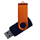 Флеш накопитель USB 2.0 Twister Сolor Mix 16GB, пластик Софт Тач/металл, черный/оранжевый small_img_1