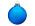 Стеклянный елочный шар Christmas bauble, синий прозрачный, с серебристым колпачком в черной коробке_синий прозрачный