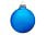 Стеклянный елочный шар Christmas bauble, синий прозрачный, с серебристым колпачком в черной коробке_СИНИЙ ПРОЗРАЧНЫЙ
