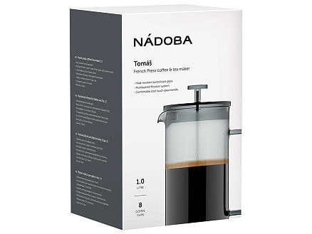 Френч-пресс 1 л, NADOBA, серия TOMAŠ