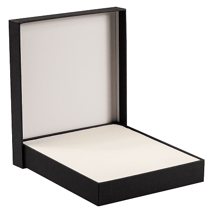 Коробка подарочная, размер 16*14*2 см, Solution Superior Linen, черная, бежевый ложемент под индивидуальную вырубку
