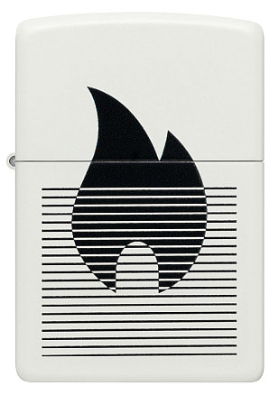 Зажигалка Zippo Flame Gradient Design с покрытием White Matte, латунь/сталь, белая, матовая, 38x13x57 мм