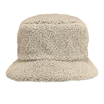 Панама женская BUCKET 2IN1, т.сер./бежевый ,S/M,100% полиэстер; подкл шерпа 100% полиэстер, 420 г/м2