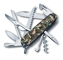 Нож перочинный VICTORINOX Huntsman, 91 мм, 15 функций, зелёный камуфляж