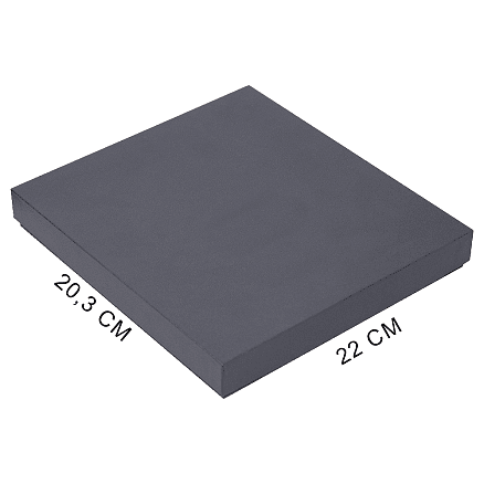 Коробка подарочная, размер  203*220*30 мм,  Solution Gift Linen  для ежедневника и ручки, антрацит (темное серебро)