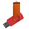 Флеш накопитель USB 2.0 Twister Сolor Mix 16GB, пластик Софт Тач/металл, красный/оранжевый small_img_1