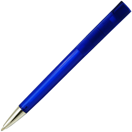 Ручка шариковая, пластиковая, фрост, синяя/серебристая, Z-PEN