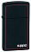 Зажигалка ZIPPO Slim® с покрытием Black Matte, латунь/сталь, чёрная, матовая, 29x10x60 мм small_img_1