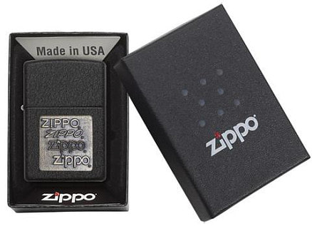 Зажигалка ZIPPO Classic с покрытием Black Crackle™, латунь/сталь, чёрная, матовая, 38x13x57 мм