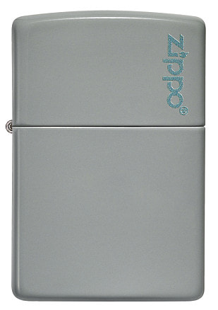 Зажигалка ZIPPO Classic с покрытием Flat Grey, латунь/сталь, серая, глянцевая, 38x13x57 мм