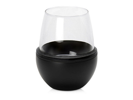 Тумблер для вина WINE KUZIE, черный (P)