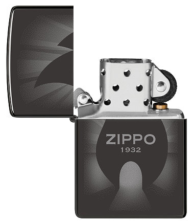 Зажигалка ZIPPO Radiant с покрытием High Polish Black, латунь/сталь, черная, глянцевая, 38x13x57 мм