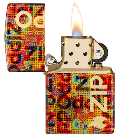 Зажигалка ZIPPO Pixel Fusion с покрытием 540 Tumbled Brass, латунь/сталь, разно