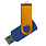Флеш накопитель USB 2.0 Twister Сolor Mix 16GB, пластик Софт Тач/металл, темно-синий/золотистый_ТЕМНО-СИНИЙ 1