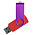 Флеш накопитель USB 2.0 Twister Сolor Mix 16GB, пластик Софт Тач/металл, красный/фиолетовый_красный 5