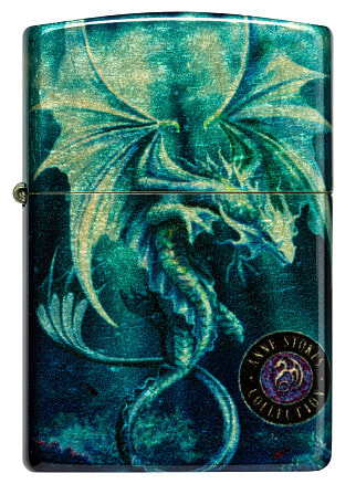 Зажигалка ZIPPO Anne Stokes с покрытием 540 Tumbled Brass, латунь/сталь, разно