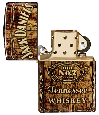 Зажигалка ZIPPO Jack Daniel's с покрытием 540 Tumbled Brass, латунь/сталь, разно