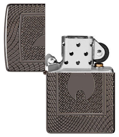 Зажигалка ZIPPO Armor® с покрытием Black Ice®, латунь/сталь, чёрная, 29x10x60 мм