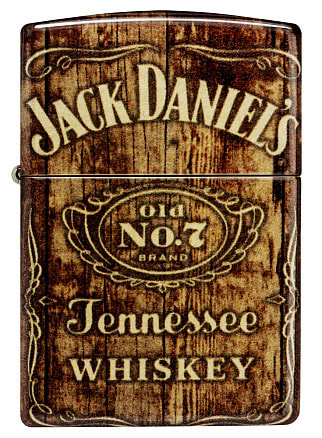 Зажигалка ZIPPO Jack Daniel's с покрытием 540 Tumbled Brass, латунь/сталь, разно
