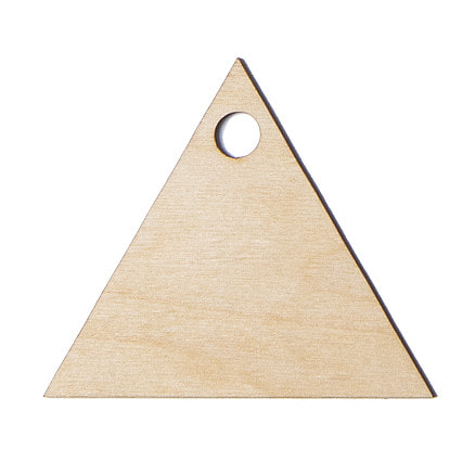 Ёлочное украшение TRIANGLE, дерево, 80 х 70 мм