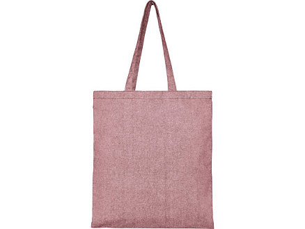 Эко-сумка Pheebs из переработанного хлопка, плотность 210 г/м², heather maroon