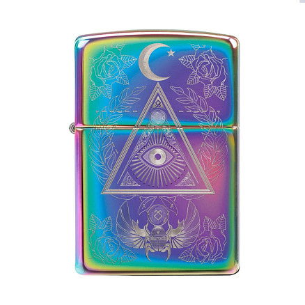 Зажигалка ZIPPO Classic с покрытием Multi Color, латунь/сталь, разно